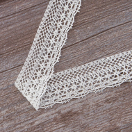 157192_Мерсеризованное хлопковое кружево, 26 мм, белый