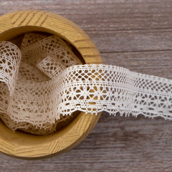 157192_Мерсеризованное хлопковое кружево, 26 мм, белый 157192_Мерсеризованное хлопковое кружево, 26 мм, белый