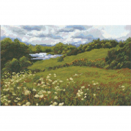 Набор для вышивания мулине НИТЕКС арт.0009 Летний день 40х25 см