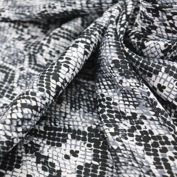 Ткань шелк Армани 90 г/м? 97% полиэстер, 3% спандекс шир.148 см арт.Р.15716.02 цв.02 серый уп.25м