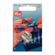 624144 PRYM Наперсток д/вязания орнамента Норвежец металл 2направляющих д/пряжи цв. серебристый