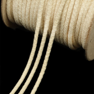 Шнур круглый х/б 05мм 60129 5мм цв.003 белый уп.50м