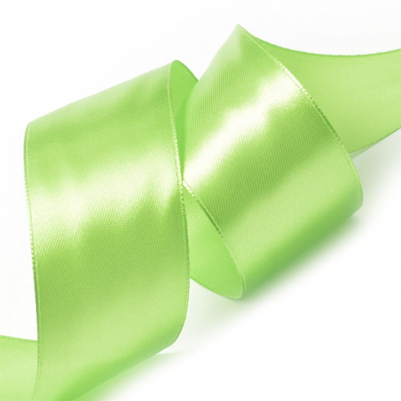 Лента атласная 38мм цв.3034 гр.салатовый IDEAL уп.27,4 м