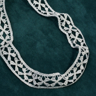 Кружево гипюр арт.TBY LC-GL03 шир.20мм цв.серебро уп.9,14м