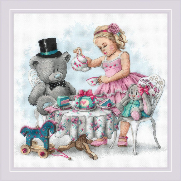 Набор для вышивания РИОЛИС арт.2108 Угощайся, Мишка 30х30 см Набор для вышивания РИОЛИС арт.2108 Угощайся, Мишка 30х30 см