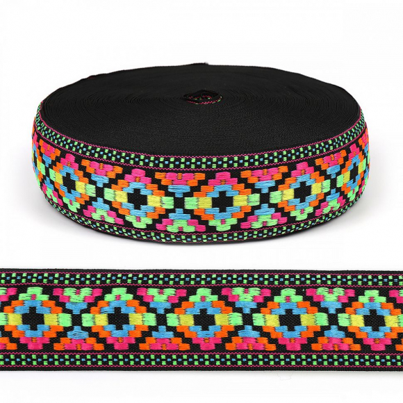 Тесьма TBY жакардовая Этника арт.31001 шир. 40мм уп.22,9 м