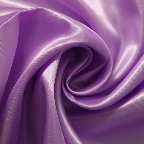 Ткань атлас-сатин 70 г/м? 100% полиэстер шир.148 см арт.Р.15116.09 цв.09 сиреневый уп.25м