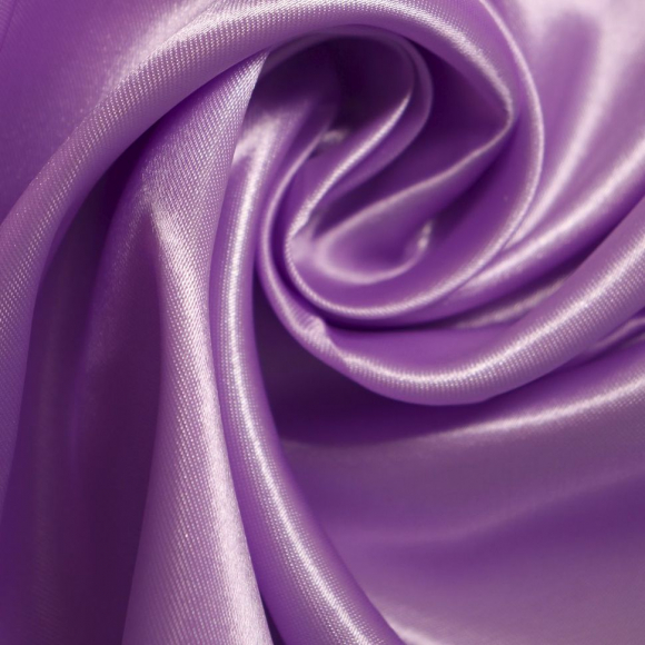 Ткань атлас-сатин 70 г/м? 100% полиэстер шир.148 см арт.Р.15116.09 цв.09 сиреневый уп.25м