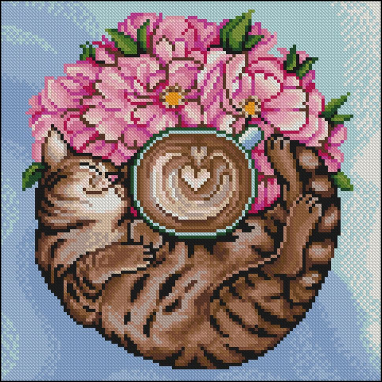 Алмазная мозаика Ah5554 Замурчательное утро 30х30