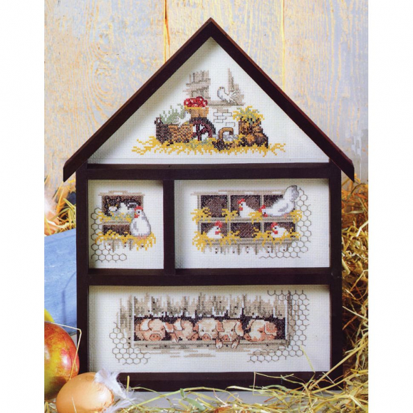 Набор для вышивания OEHLENSCHLAGER арт.65155 Скотный двор 23х31 см Набор для вышивания OEHLENSCHLAGER арт.65155 Скотный двор 23х31 см