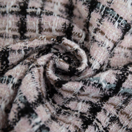 Ткань Твид Шанель 500 г кв.м 100% полиэстер шир.148 см арт.Р.35324.02 цв.02 розовый уп.25м