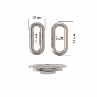 Люверс для бейсболок арт.TBY-6182019-1 разм 6х18мм цв.никель уп.2000шт