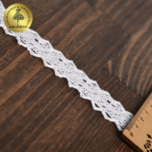 Тесьма вязаная KRUZHEVO 20мм TBY.6375 цв.02 белый уп.10м Тесьма вязаная KRUZHEVO 20мм TBY.6375 цв.02 белый уп.10м
