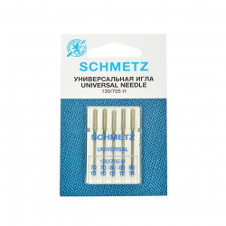 Иглы для бытовых швейных машин Schmetz стандартные покрытием антиклей 130/705H-SU №80, уп.5 игл