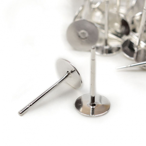 Основы для пусет MAGIC 4 HOBBY арт.MH.111928-2 цв. серебро 11х6мм уп.100шт