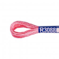 Нитки для вышивания Gamma мулине 100% вискоза 12 x 8 м цв.R3088 розовый