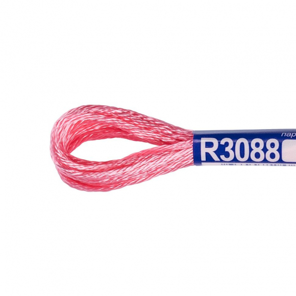 Нитки для вышивания Gamma мулине 100% вискоза 12 x 8 м цв.R3088 розовый