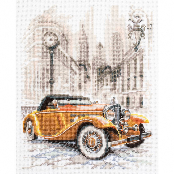 Набор для вышивания ЧУДЕСНАЯ ИГЛА арт.110-026 Ретро стиль. Нью-Йорк 16х20 см