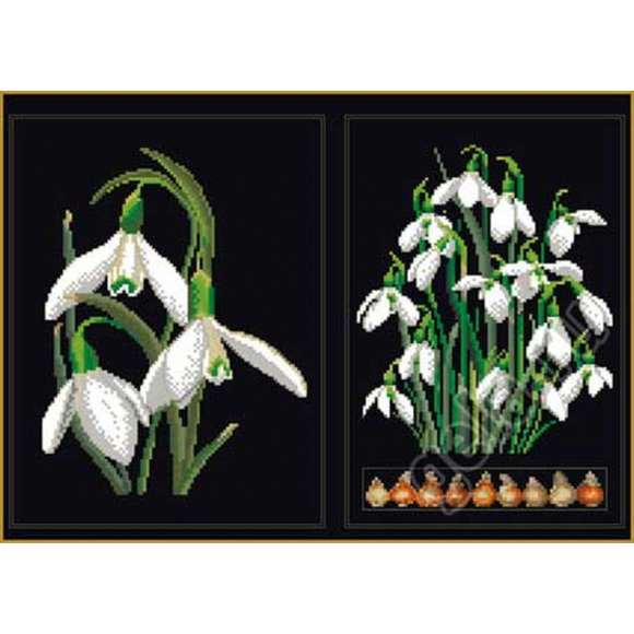 Набор для вышивания THEA GOUVERNEUR арт.446.05 Подснежники 33х22 см Набор для вышивания THEA GOUVERNEUR арт.446.05 Подснежники 33х22 см