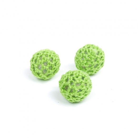 Бусины текстильные MAGIC HOBBY арт.MG-E8409-14 цв.8 ?15мм уп.3шт