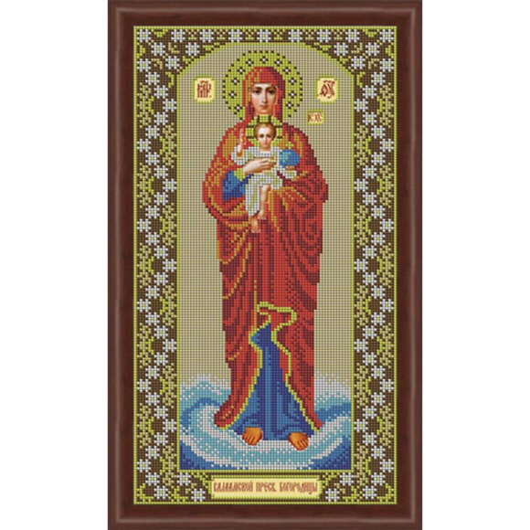 Набор для вышивания бисером GALLA COLLECTION арт.И 061 икона Божией Матери Валаамская 20х36 см