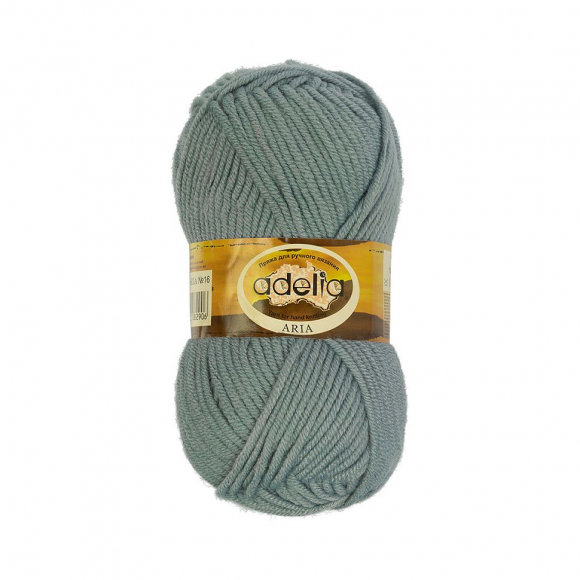 Пряжа ADELIA ARIA (100% акрил) 5х100г/100м цв.16 серый