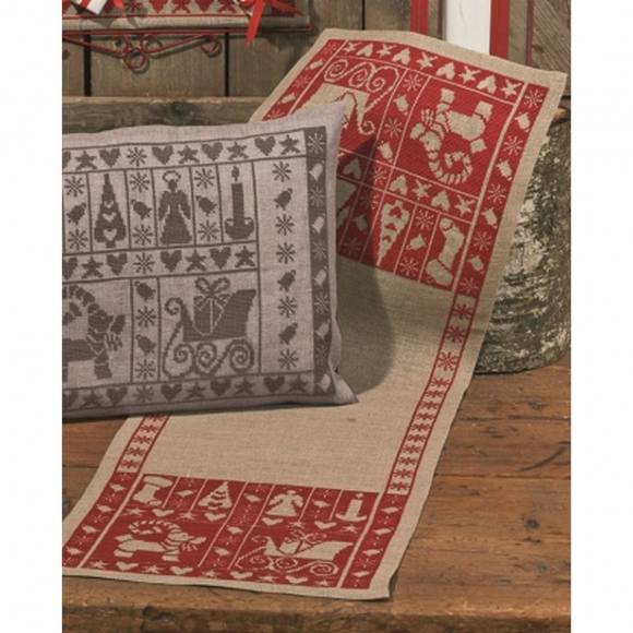 Набор для вышивания PERMIN арт.68-6224 Дорожка Дух Рождества 37х108 см