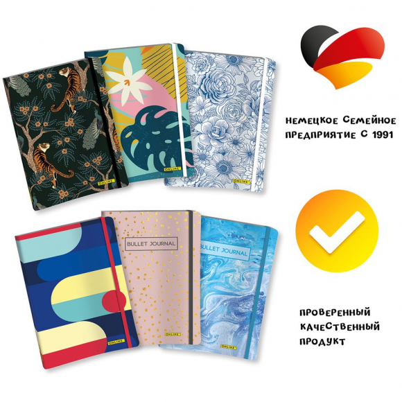 Скетчбук "Bullet Journal" с разметкой, размер А5, 72 листа, 120г/м2, дизайн обложки "Tropical" Скетчбук "Bullet Journal" с разметкой, размер А5, 72 листа, 120г/м2, дизайн обложки "Tropical"