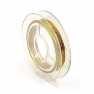 Проволока для бисера ?0,3мм арт.ТВ HET-10 цв.золото рул.10м