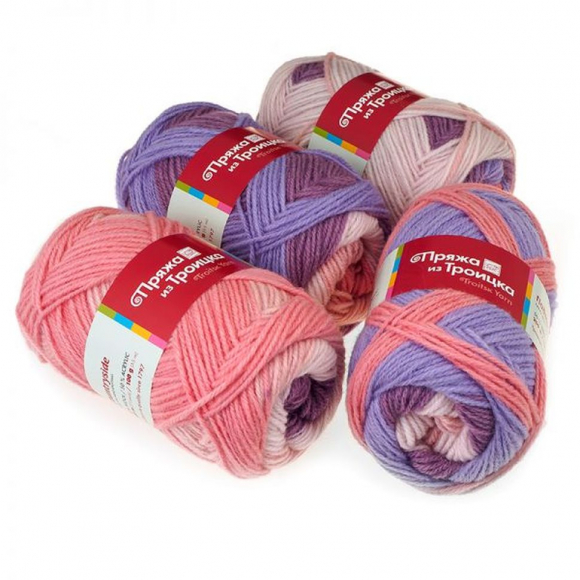 Пряжа для вязания ТРО Подмосковная (50% шерсть, 50% акрил) 10х100г/250м цв.принт 7353