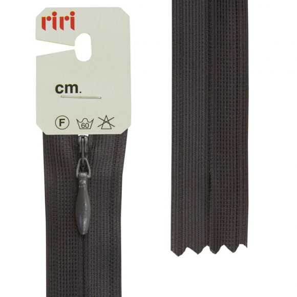 30662_Молния потайная неразъемная, Т3, 18 см, цвет 2127, асфальтовый