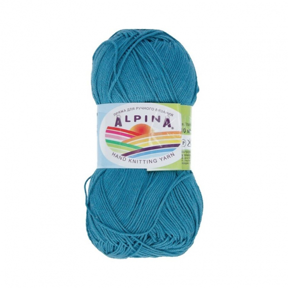 Пряжа ALPINA XENIA (100% мерсеризованный хлопок) 10х50г/240м цв.120 джинсовый