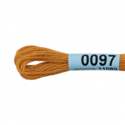 Нитки для вышивания Gamma мулине (0001-0206) 100% хлопок 24 x 8 м цв.0097 золотисто-коричневый