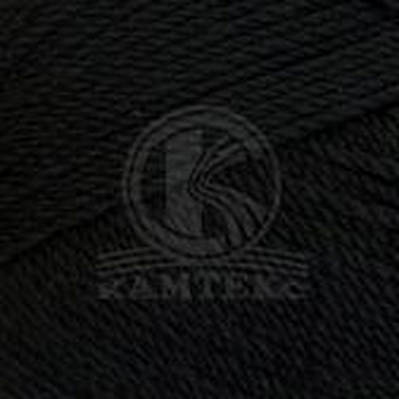 Пряжа для вязания КАМТ Белорусская (50% шерсть, 50% акрил) 5х100г/300м цв.003 черный