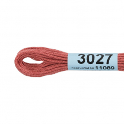 Нитки для вышивания Gamma мулине (0820-3070) 100% хлопок 24 x 8 м цв.3027 св.терракот