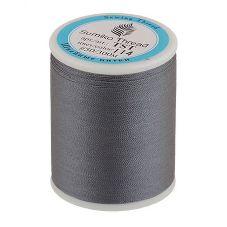 Нитки для трикотажных тканей SumikoThread TST 50 100% нейлон 300 м (328 я) цв.114 серый