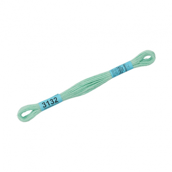 Нитки для вышивания Gamma мулине (3071-3172) 100% хлопок 24 x 8 м цв.3132 св.св.бирюзовый