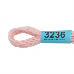 Нитки для вышивания Gamma мулине (3173-6115) 100% хлопок 24 x 8 м цв.3236 розовый