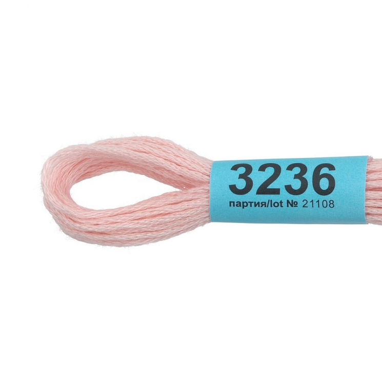 Нитки для вышивания Gamma мулине (3173-6115) 100% хлопок 24 x 8 м цв.3236 розовый