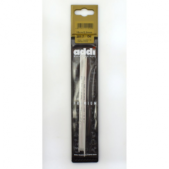 67468_Спицы, чулочные, алюминий, addiSock №2, 15 см 67468_Спицы, чулочные, алюминий, addiSock №2, 15 см