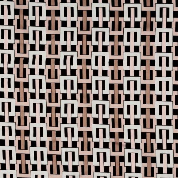 Ткань итальянский Сатин креп 105 г/м? 97% полиэстер, 3% лайкра шир.148 см арт.Sat.0307.1 цв.01 коричневый рул.25м