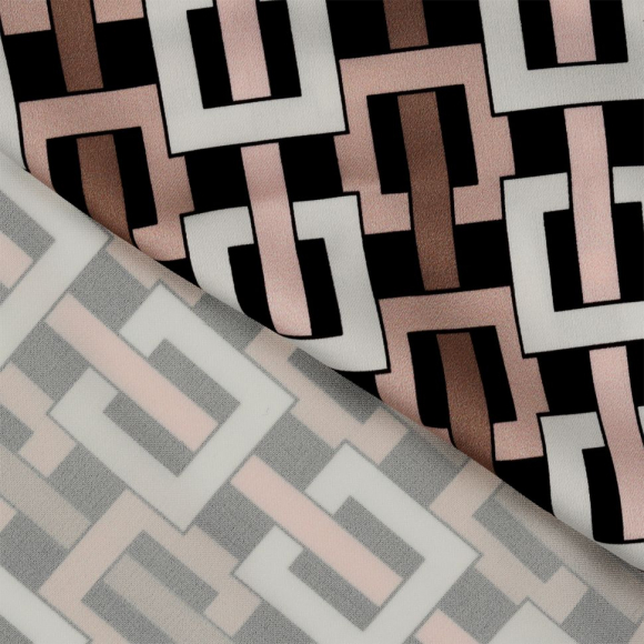 Ткань итальянский Сатин креп 105 г/м? 97% полиэстер, 3% лайкра шир.148 см арт.Sat.0307.1 цв.01 коричневый рул.25м