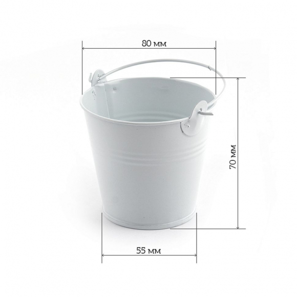 Ведерко декор.Magic 4 Hobby, арт.0319-3,метал., 80х70х55мм цв.окрашенное ассорти