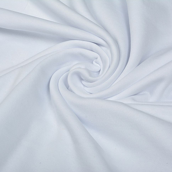 Ткань трикотаж Футер 2х нитка начес хлопок 190г опененд 100+100 белый пач.20-25кг