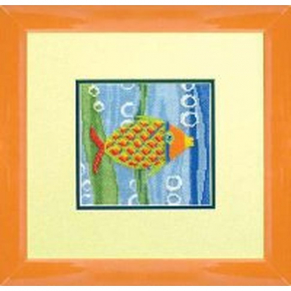 Набор для вышивания ЧАРИВНА МИТЬ арт.А-058 Рыбка желтая 14х13 см