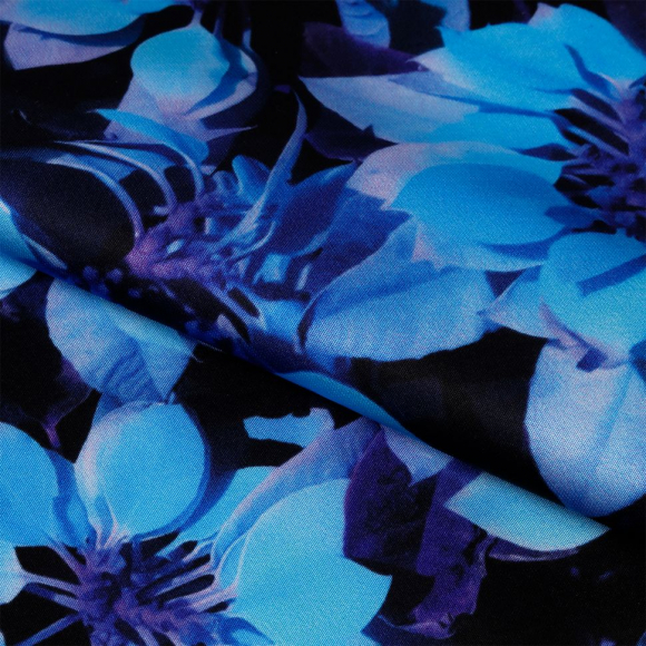 Ткань шелк Армани креп 90 г/м? 97% полиэстер, 3% лайкра шир.148 см арт.T.0401.6 цв.06 голубой рул.25м