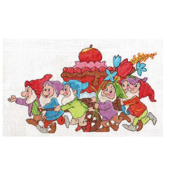 Набор для вышивания мулине НИТЕКС арт.0126 Гномики 36х20.5 см Набор для вышивания мулине НИТЕКС арт.0126 Гномики 36х20.5 см