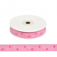 Лента (тесьма) жаккардовая арт.VB.4121518 шир. 15мм цв.розовый уп.10 м