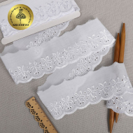 Кружево шитье KRUZHEVO арт.ТСВ-20S18 шир.6см цв.001 белый, уп.13,71м