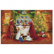 Набор для вышивания мулине НИТЕКС арт.0092 Рождество 72,5х48 см